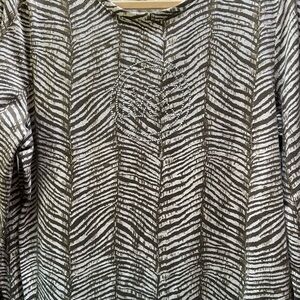 MICHAEL Michael Kors Black and White Patterned Blouse